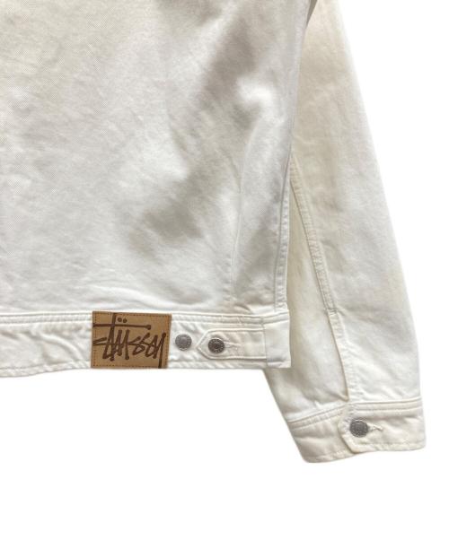 stussy（ステューシー）stussy (ステューシー) Denim Zip Work Jacket OVERDYED ホワイト サイズ:SIZE Lの古着・服飾アイテム