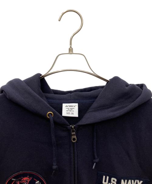 AVIREX（アヴィレックス）AVIREX (アヴィレックス) ジップパーカー ネイビー サイズ:2XLの古着・服飾アイテム