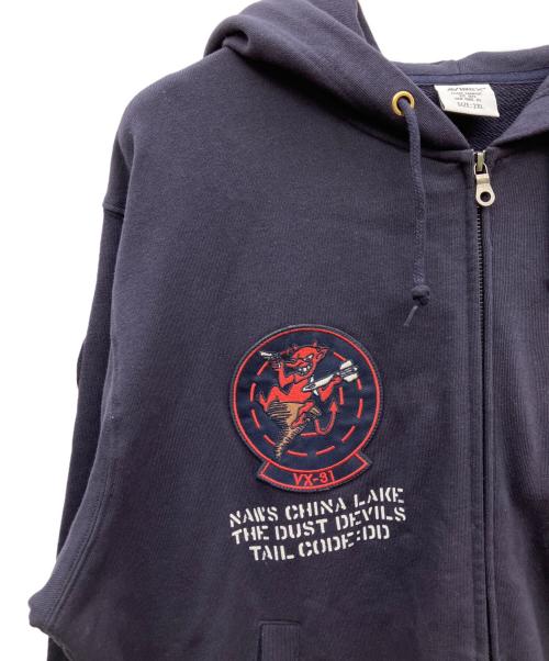 AVIREX（アヴィレックス）AVIREX (アヴィレックス) ジップパーカー ネイビー サイズ:2XLの古着・服飾アイテム