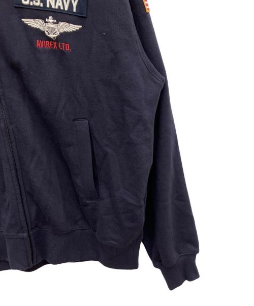 AVIREX（アヴィレックス）AVIREX (アヴィレックス) ジップパーカー ネイビー サイズ:2XLの古着・服飾アイテム