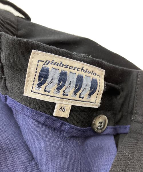 giab's ARCHIVIO（ジャブス アルキヴィオ）giab's ARCHIVIO (ジャブス アルキヴィオ) イージーパンツ ブラック サイズ:46の古着・服飾アイテム
