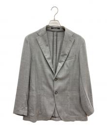 TAGLIATORE（タリアトーレ）の古着「ストレッチウールホップサックソリッド2Bジャケット」｜グレー
