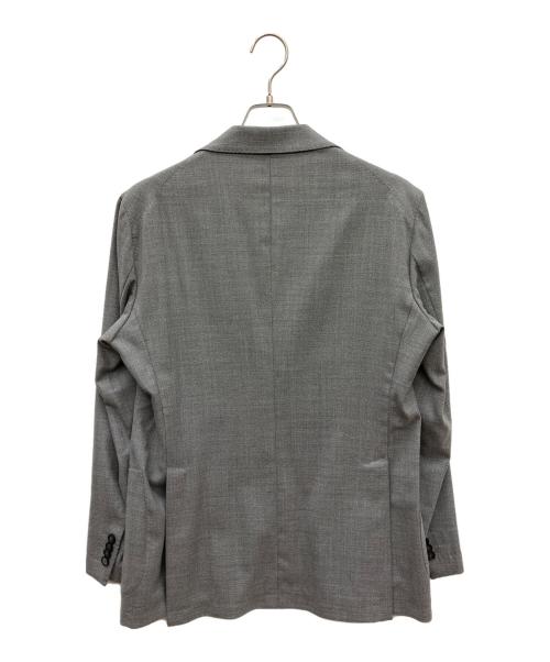 TAGLIATORE（タリアトーレ）TAGLIATORE (タリアトーレ) ストレッチウールホップサックソリッド2Bジャケット グレー サイズ:SIZE 48の古着・服飾アイテム