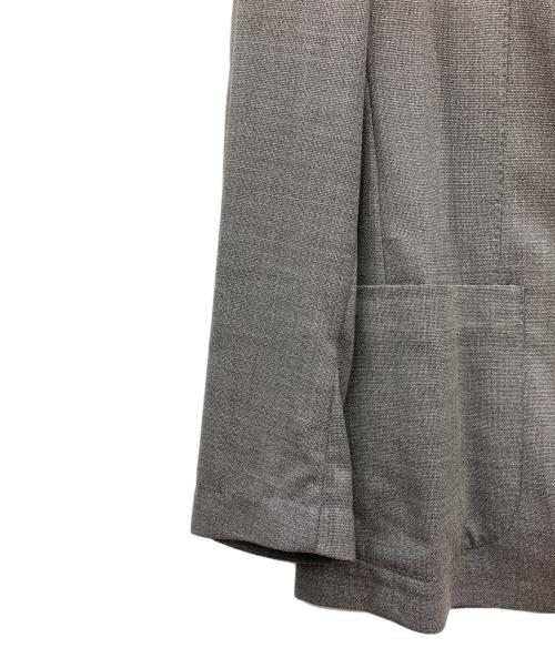 TAGLIATORE（タリアトーレ）TAGLIATORE (タリアトーレ) ストレッチウールホップサックソリッド2Bジャケット グレー サイズ:SIZE 48の古着・服飾アイテム