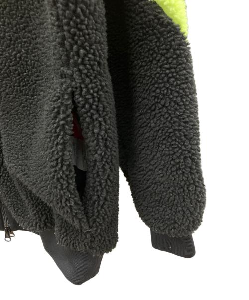 NIKE（ナイキ）NIKE (ナイキ) ビッグスウッシュ フルジップ リバーシブル ボア ジャケット ブラック×イエロー サイズ:SIZE Mの古着・服飾アイテム