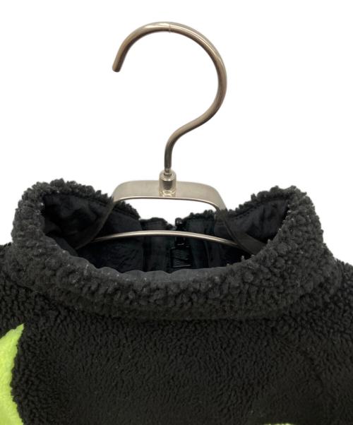 NIKE（ナイキ）NIKE (ナイキ) ビッグスウッシュ フルジップ リバーシブル ボア ジャケット ブラック×イエロー サイズ:SIZE Mの古着・服飾アイテム