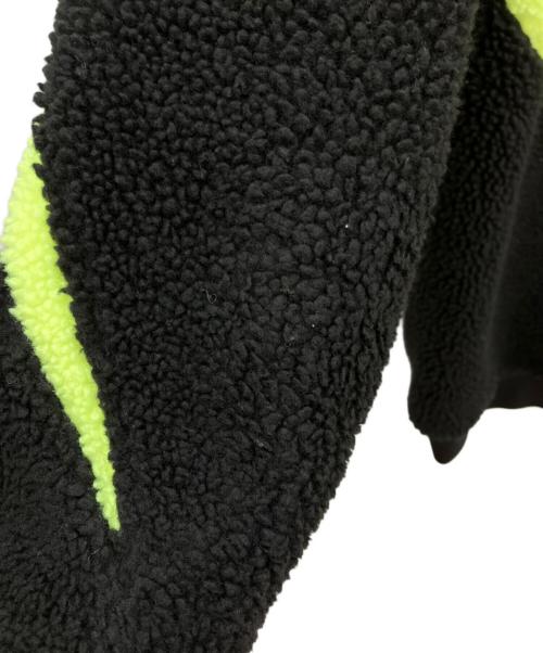 NIKE（ナイキ）NIKE (ナイキ) ビッグスウッシュ フルジップ リバーシブル ボア ジャケット ブラック×イエロー サイズ:SIZE Mの古着・服飾アイテム