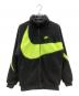 NIKE（ナイキ）の古着「ビッグスウッシュ フルジップ リバーシブル ボア ジャケット」｜ブラック×イエロー