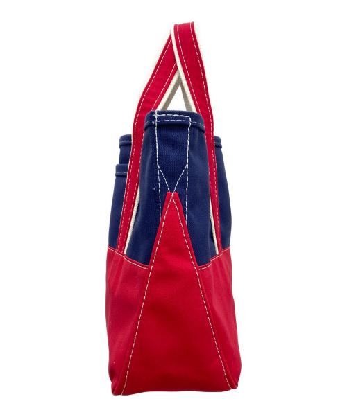 L.L.Bean（エルエルビーン）L.L.Bean (エルエルビーン) BEAMS (ビームス) キャンバストートバッグ ネイビー×レッドの古着・服飾アイテム