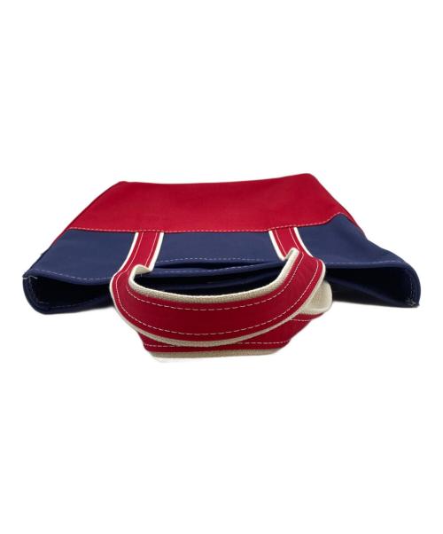 L.L.Bean（エルエルビーン）L.L.Bean (エルエルビーン) BEAMS (ビームス) キャンバストートバッグ ネイビー×レッドの古着・服飾アイテム