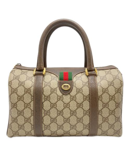 GUCCI（グッチ）GUCCI (グッチ) シェリーライン ミニボストンバッグ ブラウンの古着・服飾アイテム