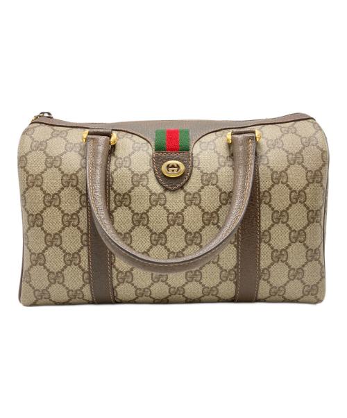 GUCCI（グッチ）GUCCI (グッチ) シェリーライン ミニボストンバッグ ブラウンの古着・服飾アイテム