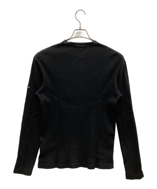 BURBERRY BLACK LABEL（バーバリーブラックレーベル）BURBERRY BLACK LABEL (バーバリーブラックレーベル) ヘンリーネックカットソー ブラック サイズ:3の古着・服飾アイテム