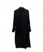 yohji yamamoto+noirヨウジヤマモトプリュスノアール）の古着「長袖ワンピース」｜ブラック
