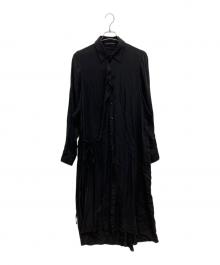 yohji yamamoto+noir（ヨウジヤマモトプリュスノアール）の古着「長袖ワンピース」｜ブラック
