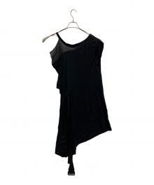 yohji yamamoto+noir（ヨウジヤマモトプリュスノアール）の古着「半袖ワンピース」｜ブラック