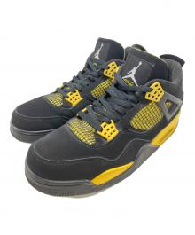 NIKE（ナイキ）の古着「Air Jordan 4 Retro "Thunder"(2012)」｜ブラック×イエロー