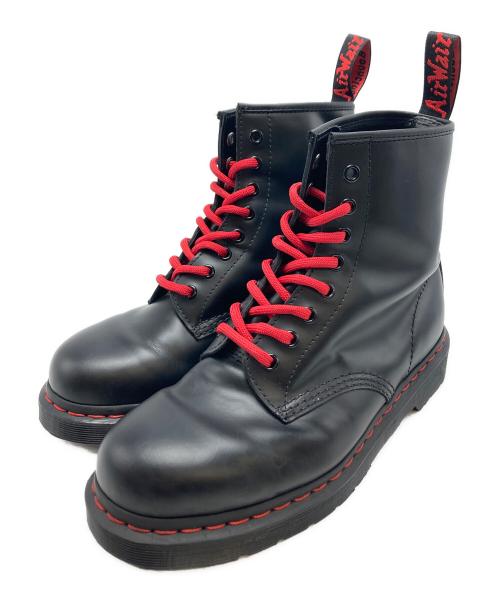 Dr.Martens（ドクターマーチン）Dr.Martens (ドクターマーチン) レッドステッチ8ホールブーツ ブラック×レッド サイズ:SIZE 26cmの古着・服飾アイテム