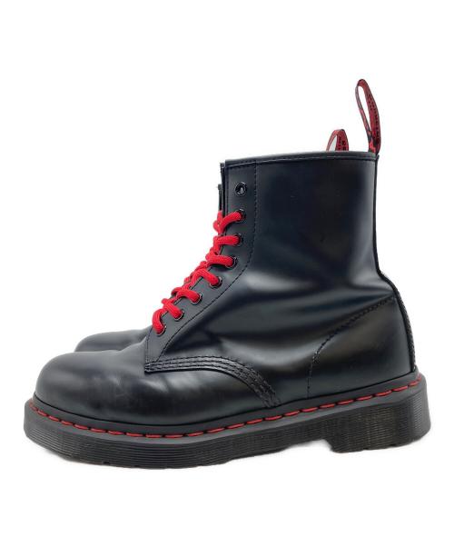 Dr.Martens（ドクターマーチン）Dr.Martens (ドクターマーチン) レッドステッチ8ホールブーツ ブラック×レッド サイズ:SIZE 26cmの古着・服飾アイテム