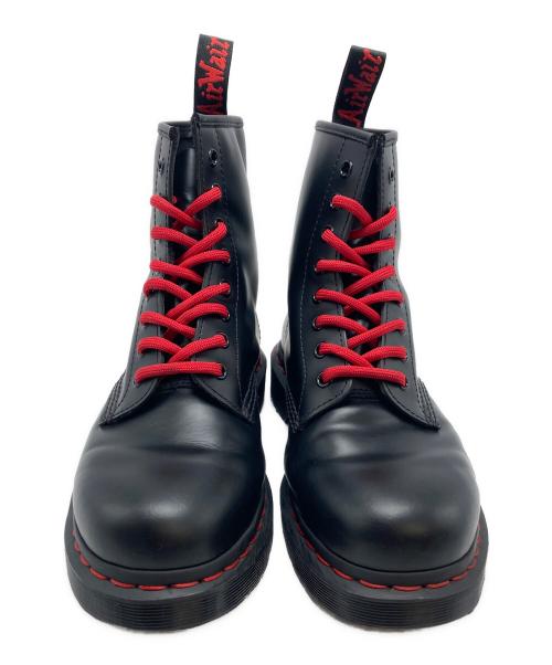 Dr.Martens（ドクターマーチン）Dr.Martens (ドクターマーチン) レッドステッチ8ホールブーツ ブラック×レッド サイズ:SIZE 26cmの古着・服飾アイテム