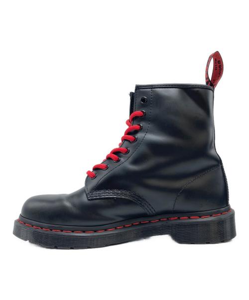 Dr.Martens（ドクターマーチン）Dr.Martens (ドクターマーチン) レッドステッチ8ホールブーツ ブラック×レッド サイズ:SIZE 26cmの古着・服飾アイテム