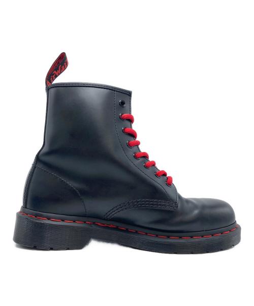 Dr.Martens（ドクターマーチン）Dr.Martens (ドクターマーチン) レッドステッチ8ホールブーツ ブラック×レッド サイズ:SIZE 26cmの古着・服飾アイテム