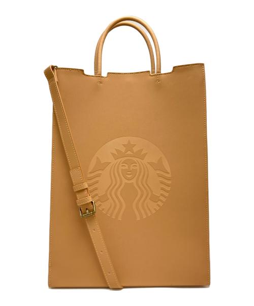 STARBUCKS COFFEE（スターバックス コーヒー）STARBUCKS COFFEE (スターバックス コーヒー) マイカスタマイズジャーニーセット 2WAYレザートートバッグ ブラウンの古着・服飾アイテム