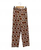 green label relaxing×CLOUDYグリーンレーベルリラクシング×クラウディー）の古着「パンツ」｜ホワイト×オレンジ