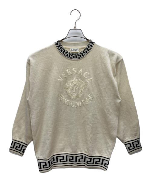 GIANNI VERSACE（ジャンニ・ヴェルサーチ）GIANNI VERSACE (ジャンニ・ヴェルサーチ) 薄手ニット アイボリー サイズ:不明の古着・服飾アイテム