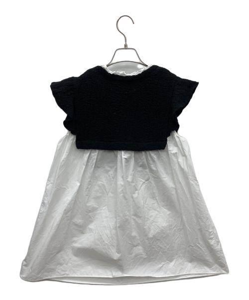 BALLSEY（ボールジィ）BALLSEY (ボールジィ) 半袖ブラウス ブラック×ホワイト サイズ:Sの古着・服飾アイテム