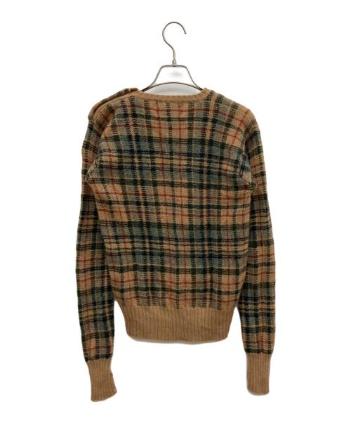 RALPH LAUREN（ラルフローレン）RALPH LAUREN (ラルフローレン) ウールニット ベージュ×グリーン サイズ:Mの古着・服飾アイテム