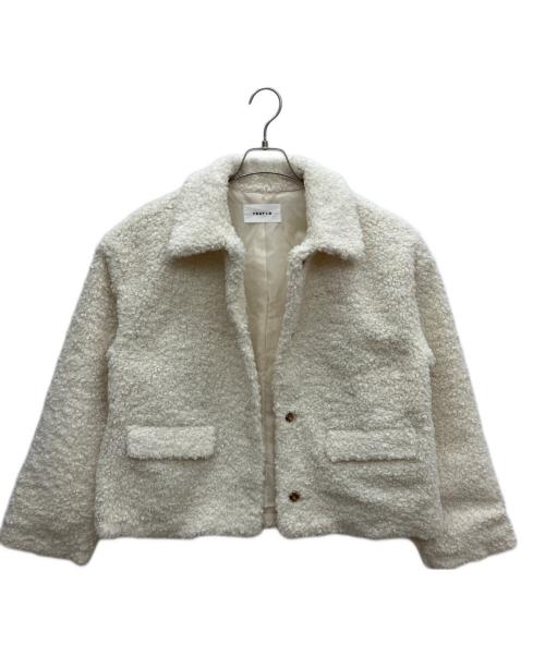 FRAY ID（フレイ アイディー）FRAY ID (フレイ アイディー) ボアジャケット ホワイト サイズ:Fの古着・服飾アイテム