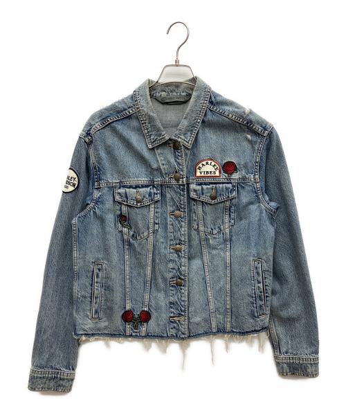 HARLEY-DAVIDSON（ハーレーダビッドソン）HARLEY-DAVIDSON (ハーレーダビッドソン) ワッペンデニムジャケット インディゴ サイズ:Lの古着・服飾アイテム