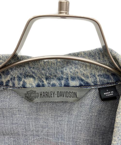 HARLEY-DAVIDSON（ハーレーダビッドソン）HARLEY-DAVIDSON (ハーレーダビッドソン) ワッペンデニムジャケット インディゴ サイズ:Lの古着・服飾アイテム