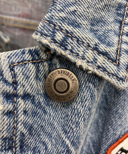 HARLEY-DAVIDSON（ハーレーダビッドソン）HARLEY-DAVIDSON (ハーレーダビッドソン) ワッペンデニムジャケット インディゴ サイズ:Lの古着・服飾アイテム