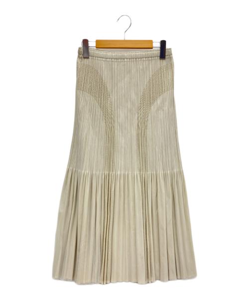 PLEATS PLEASE（プリーツプリーズ）PLEATS PLEASE (プリーツプリーズ) ロングスカート ベージュ サイズ:3の古着・服飾アイテム