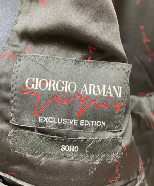 GIORGIO ARMANI（ジョルジオアルマーニ）GIORGIO ARMANI (ジョルジオアルマーニ) テーラードジャケット ブラック サイズ:56 未使用品の古着・服飾アイテム