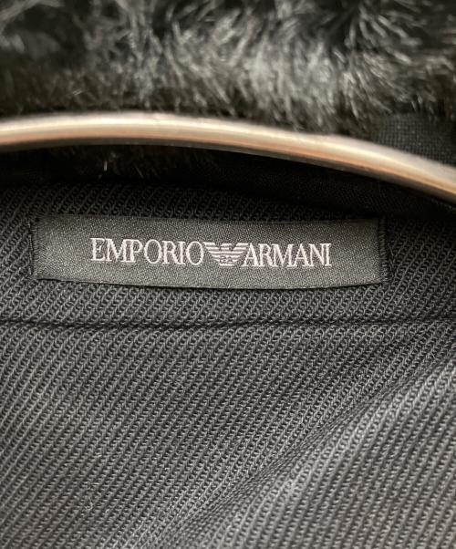 EMPORIO ARMANI（エンポリオ アルマーニ）EMPORIO ARMANI (エンポリオ アルマーニ) ファー付テーラードジャケット ブラック サイズ:48 未使用品の古着・服飾アイテム