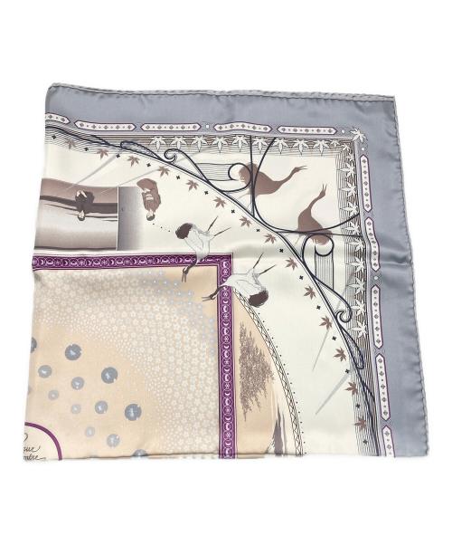 HERMES（エルメス）HERMES (エルメス) カレ90 一期一会（CHAQUE RENCONTRE EST UNIQUE） グレーの古着・服飾アイテム