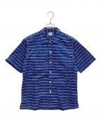 BIG YANKビッグヤンク）の古着「U54 QLS SHIRTS FUZZY BORDER」｜ネイビー