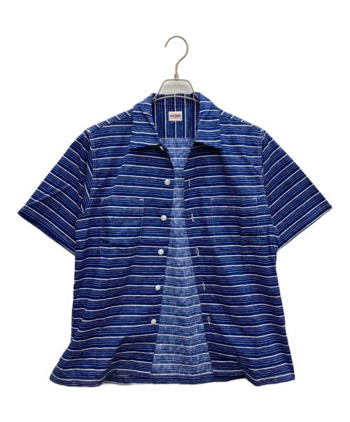 BIG YANK（ビッグヤンク）BIG YANK (ビッグヤンク) U54 QLS SHIRTS FUZZY BORDER ネイビー サイズ:表記無しの古着・服飾アイテム