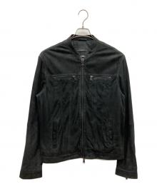 JOHN VARVATOS（ジョン・バルベイトス）の古着「ゴートスエードレザージャケット」｜ブラック