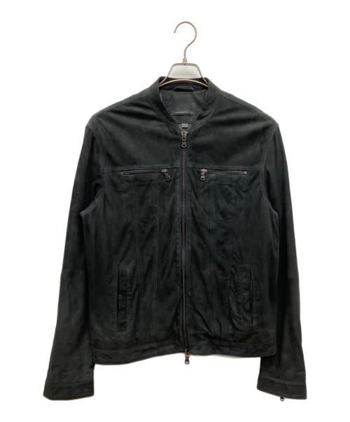 JOHN VARVATOS（ジョン・バルベイトス）JOHN VARVATOS (ジョン・バルベイトス) ゴートスエードレザージャケット ブラック サイズ:Mの古着・服飾アイテム