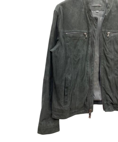 JOHN VARVATOS（ジョン・バルベイトス）JOHN VARVATOS (ジョン・バルベイトス) ゴートスエードレザージャケット ブラック サイズ:Mの古着・服飾アイテム