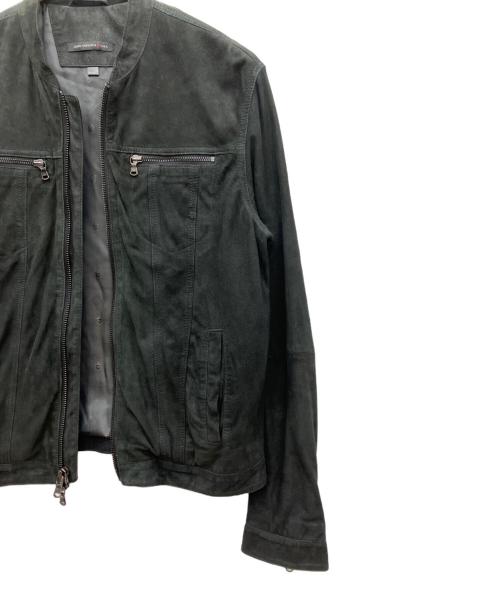 JOHN VARVATOS（ジョン・バルベイトス）JOHN VARVATOS (ジョン・バルベイトス) ゴートスエードレザージャケット ブラック サイズ:Mの古着・服飾アイテム