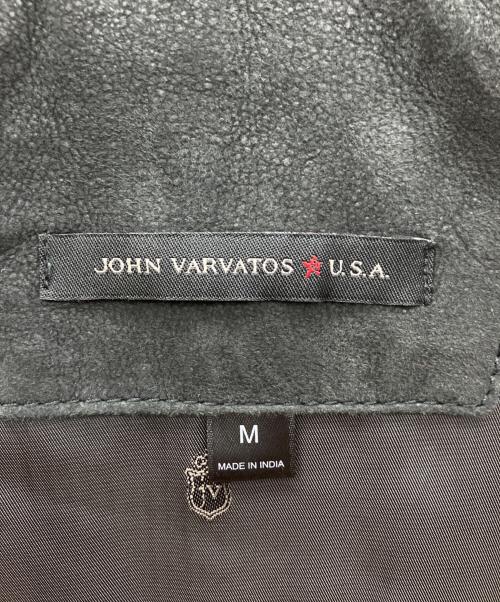 JOHN VARVATOS（ジョン・バルベイトス）JOHN VARVATOS (ジョン・バルベイトス) ゴートスエードレザージャケット ブラック サイズ:Mの古着・服飾アイテム