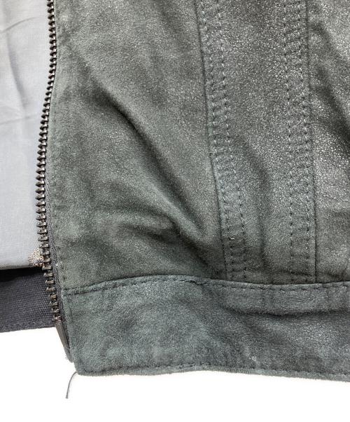 JOHN VARVATOS（ジョン・バルベイトス）JOHN VARVATOS (ジョン・バルベイトス) ゴートスエードレザージャケット ブラック サイズ:Mの古着・服飾アイテム