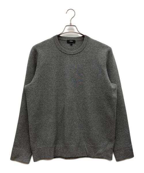 theory（セオリー）theory (セオリー) クルーネックセーター グレー サイズ:Lの古着・服飾アイテム