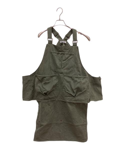 BREAK COFFEE（BREAK COFFEE）BREAK COFFEE (BREAK COFFEE) エプロンベスト カーキ サイズ:Fの古着・服飾アイテム