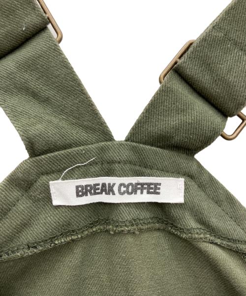 BREAK COFFEE（BREAK COFFEE）BREAK COFFEE (BREAK COFFEE) エプロンベスト カーキ サイズ:Fの古着・服飾アイテム